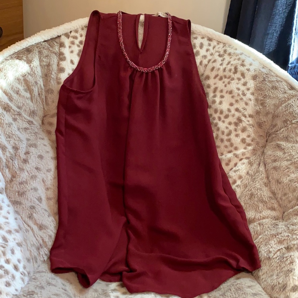 Sleeveless Maroon (S) Shirt